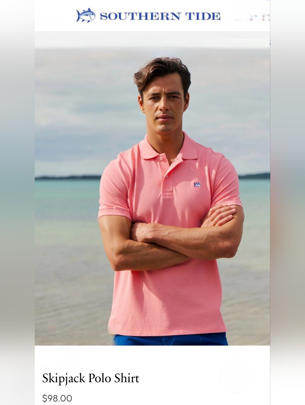Men's Southern Tide Pink Skipjack Polo Shirt Large Summer Preppy Business Casual